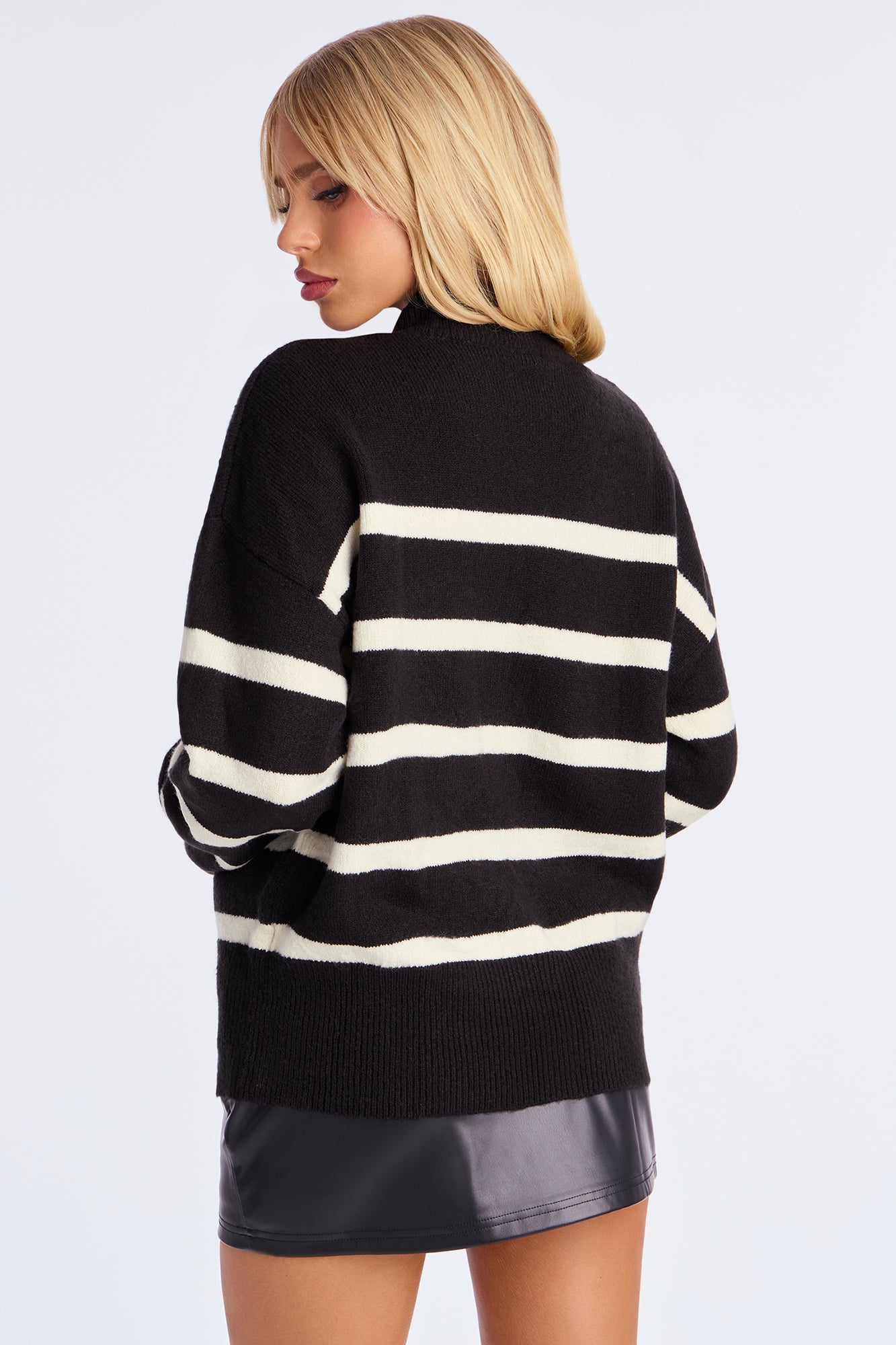 Still Got It Striped Sweater - Black/combo