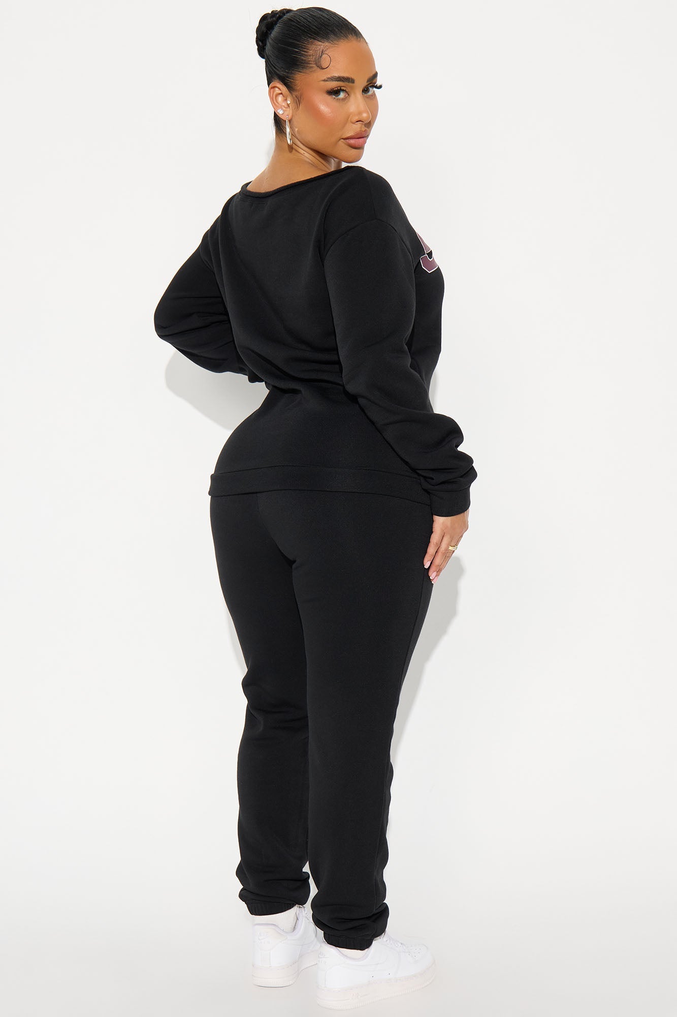 Social Club Fleece Jogger Set - Black