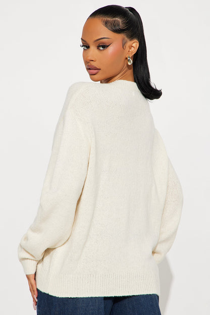 Teddy Buddy Pullover Sweater - Cream/combo