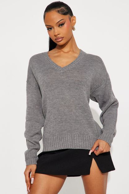 My Favorite Oversized Sweater - Grey