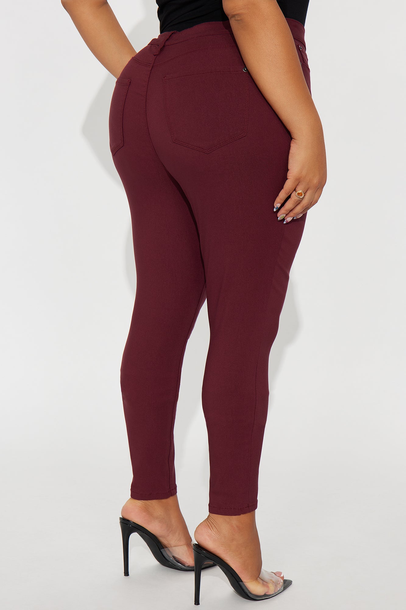 Hyperstretch Skinny Pants - Wine