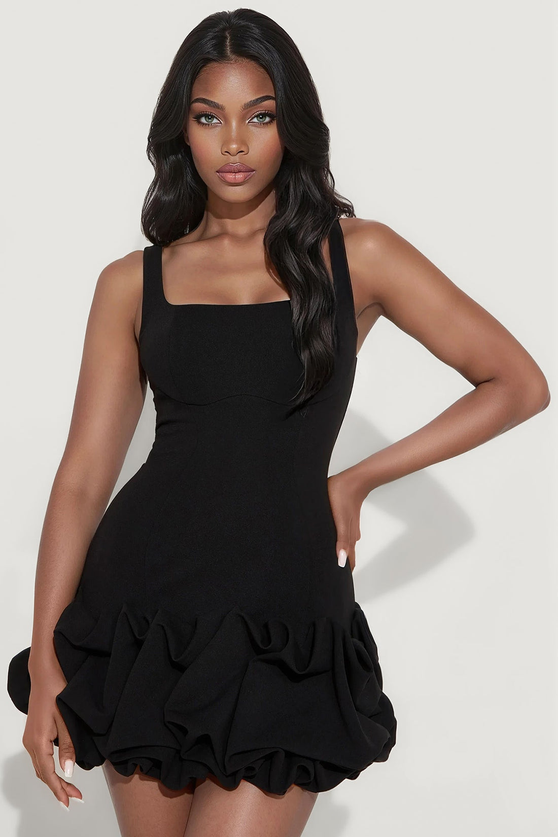 Sienna Knit Mini Dress - Black
