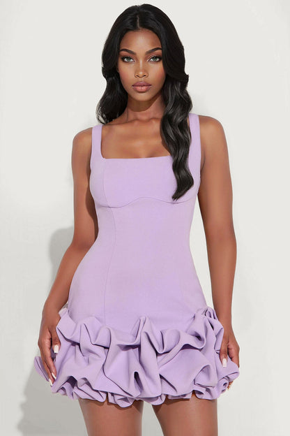 Sienna Knit Mini Dress - Lavender