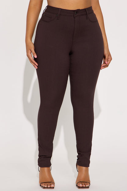 Hyperstretch Skinny Pants - Chocolate