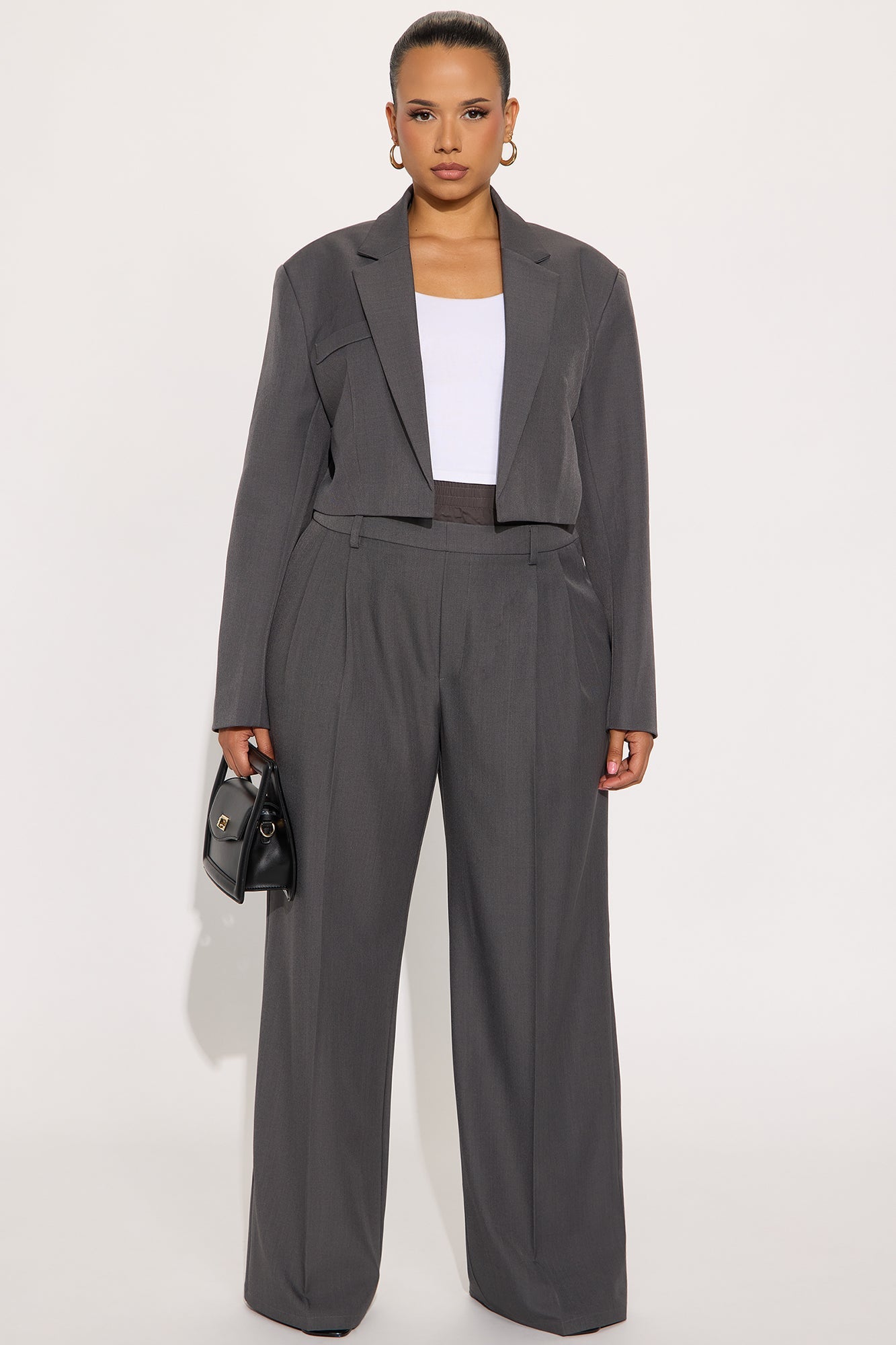 Suit &amp; Slay Blazer Pant Set - Charcoal