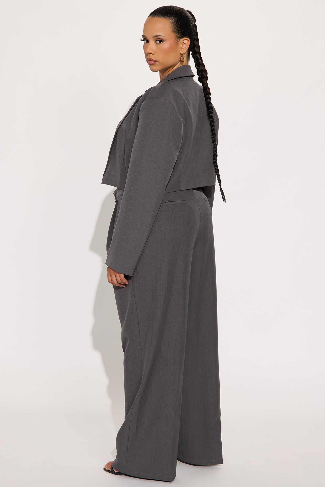 Suit &amp; Slay Blazer Pant Set - Charcoal
