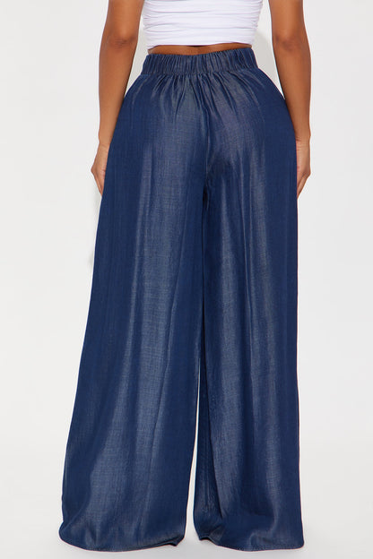 Gloriana Wide Leg Pant - Dark Wash