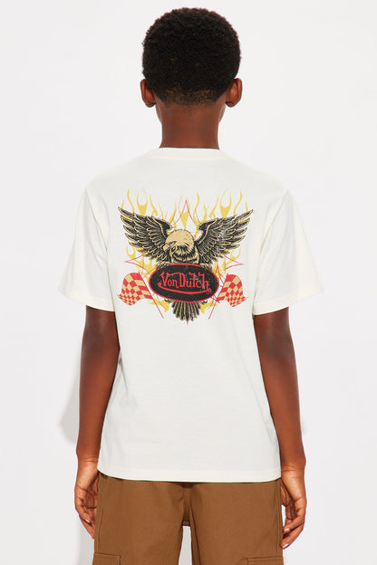 Mini Oversized Von Dutch Eagle Patch Tee - Cream