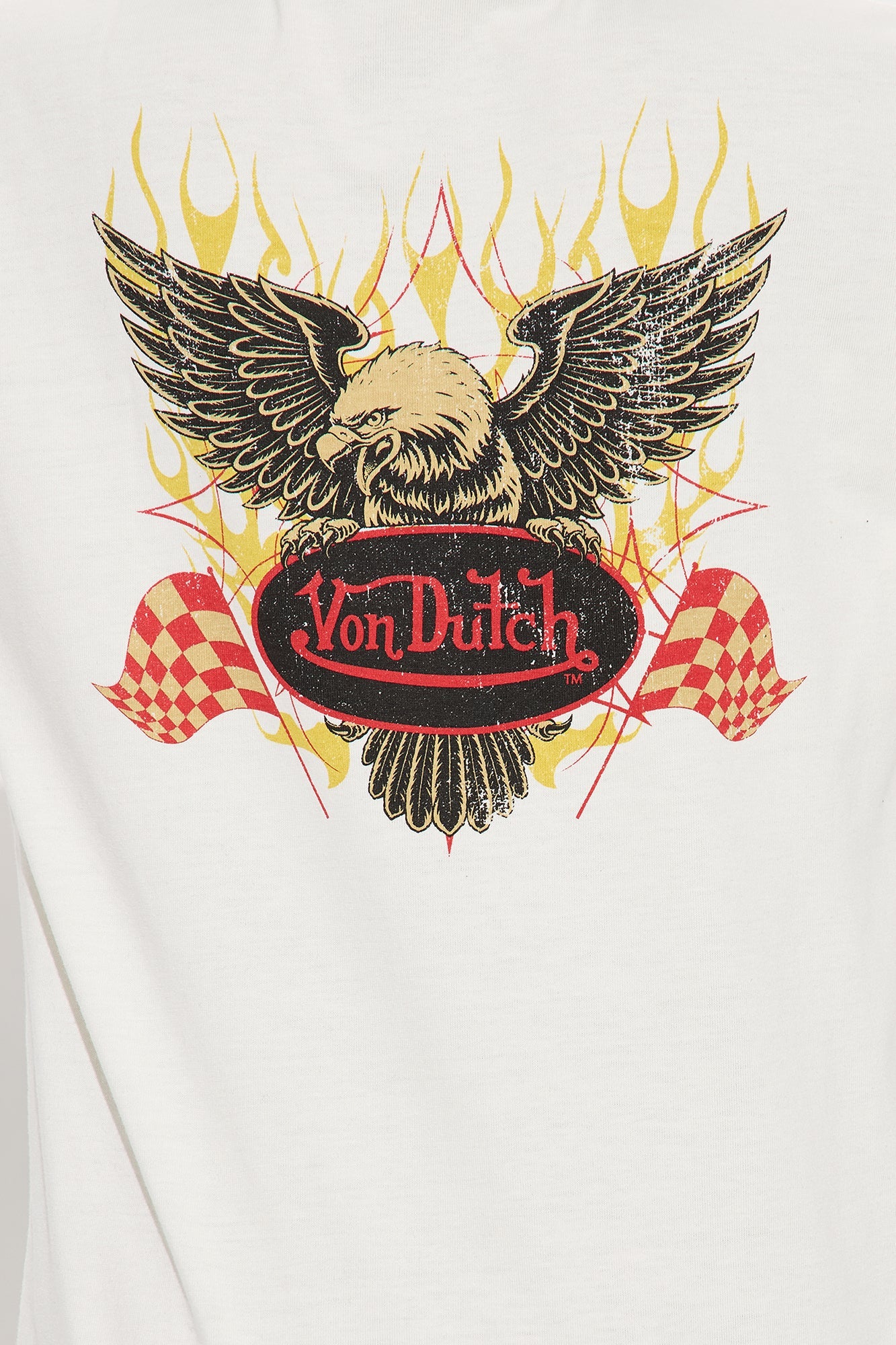 Mini Oversized Von Dutch Eagle Patch Tee - Cream