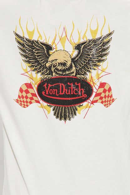 Mini Oversized Von Dutch Eagle Patch Tee - Cream
