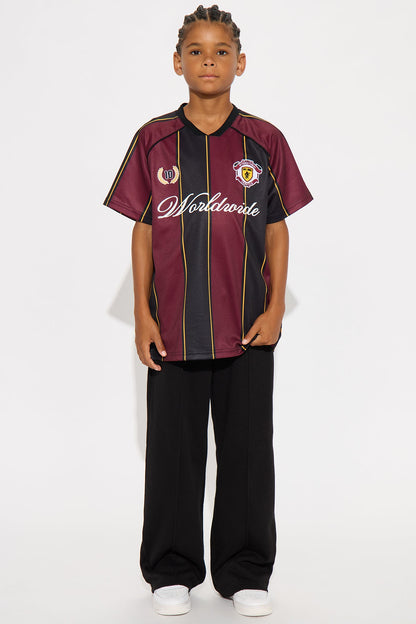 Mini Worldwide Jersey Tee - DarkRed