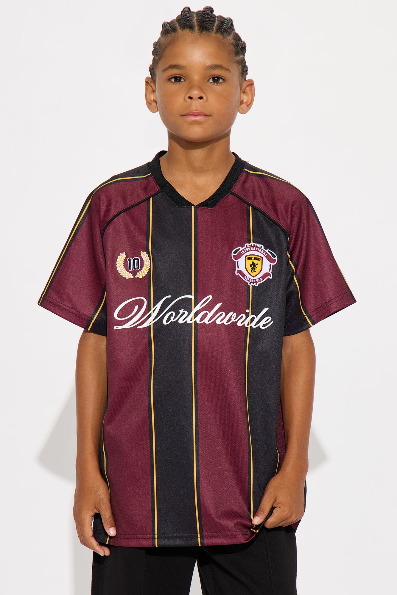 Mini Worldwide Jersey Tee - DarkRed