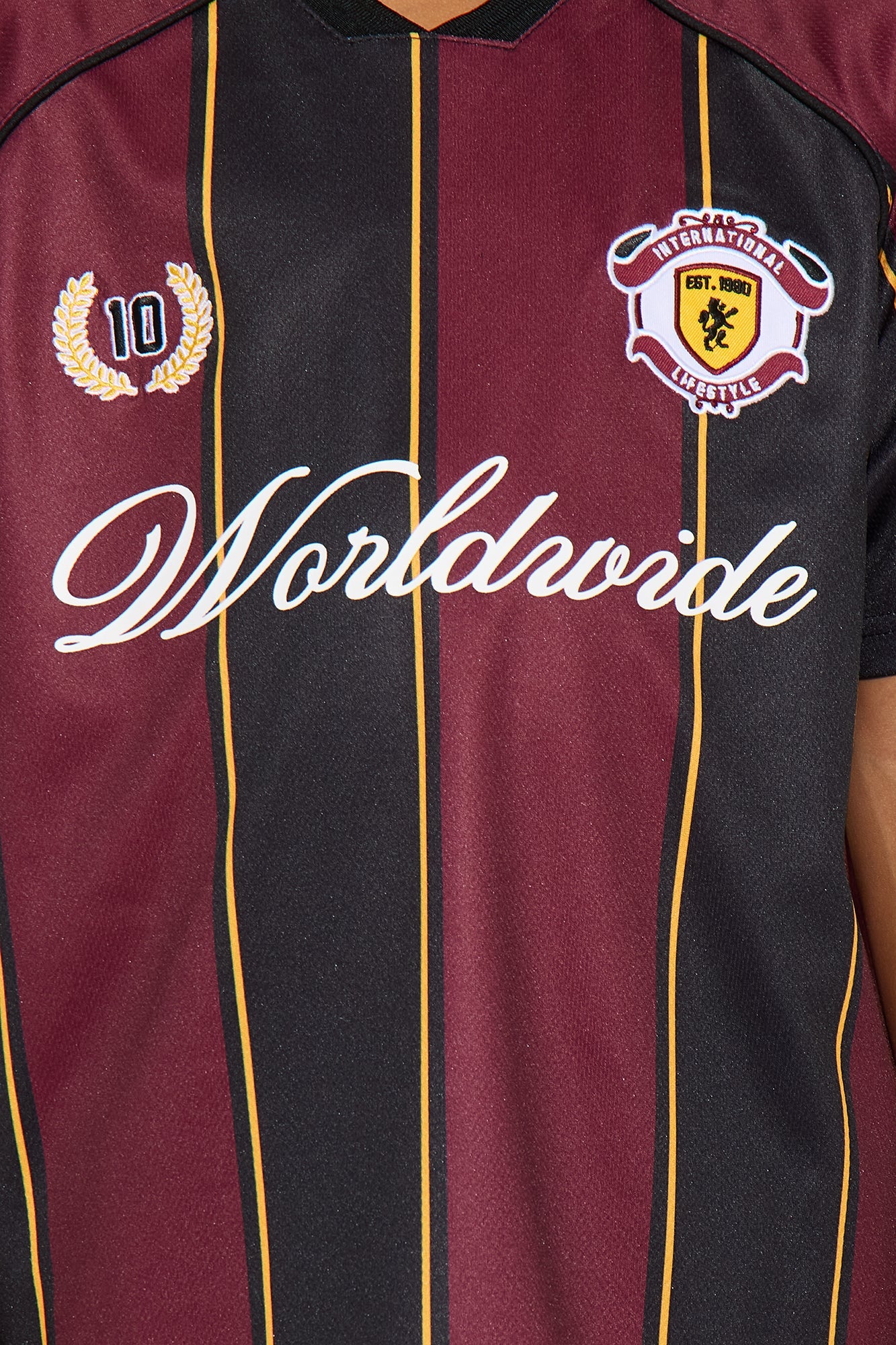 Mini Worldwide Jersey Tee - DarkRed