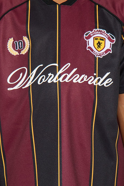 Mini Worldwide Jersey Tee - DarkRed