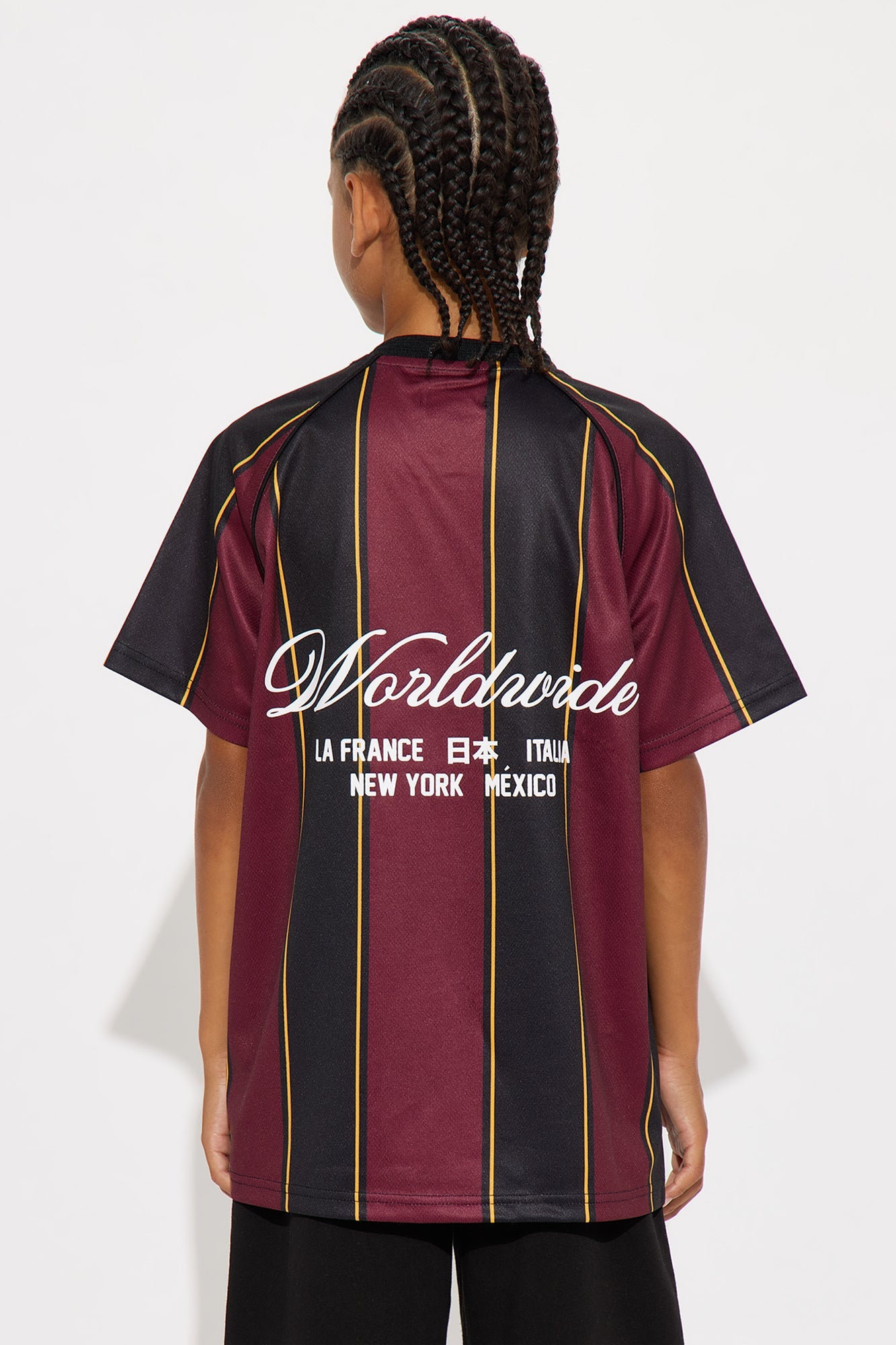 Mini Worldwide Jersey Tee - DarkRed