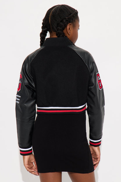 Mini Bulls Buzzer Beater Bomber Jacket - Black/combo