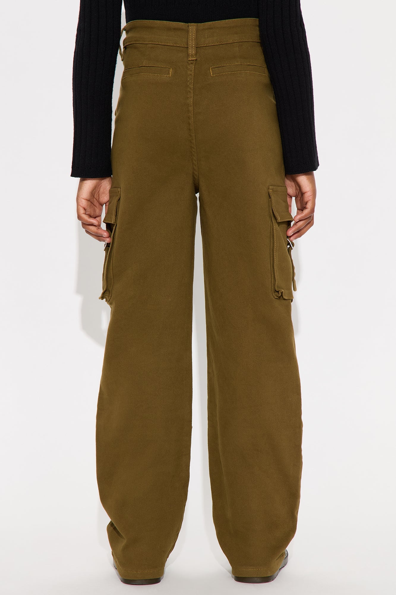 Mini Honey Wide Leg Cargo Pant - Dark Olive