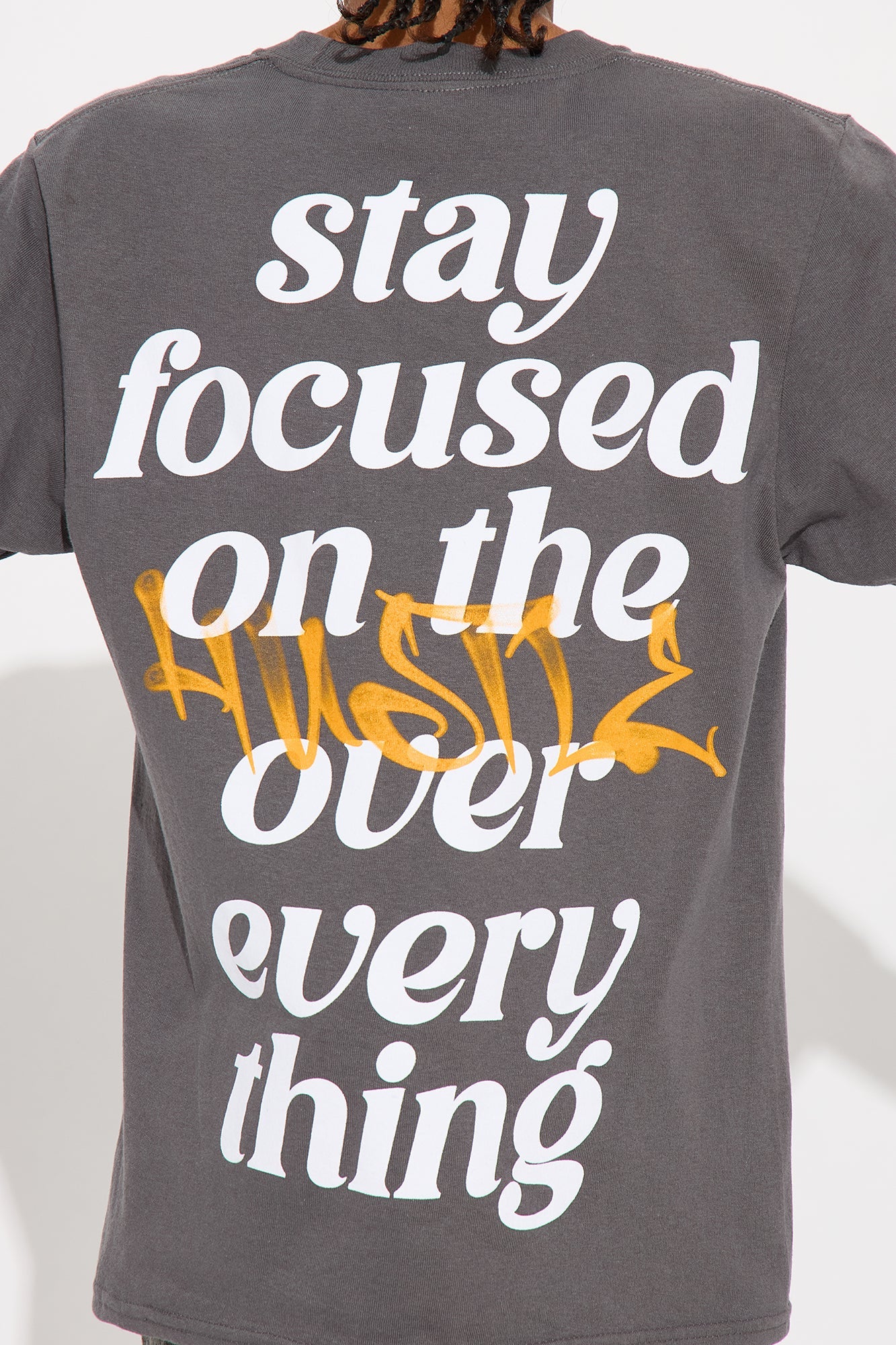 Mini Focused On The Hustle Short Sleeve Tee - Charcoal