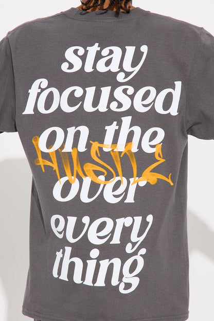 Mini Focused On The Hustle Short Sleeve Tee - Charcoal