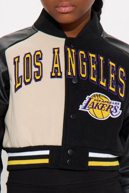 Mini Lakers Buzzer Beater Bomber Jacket - Black/combo