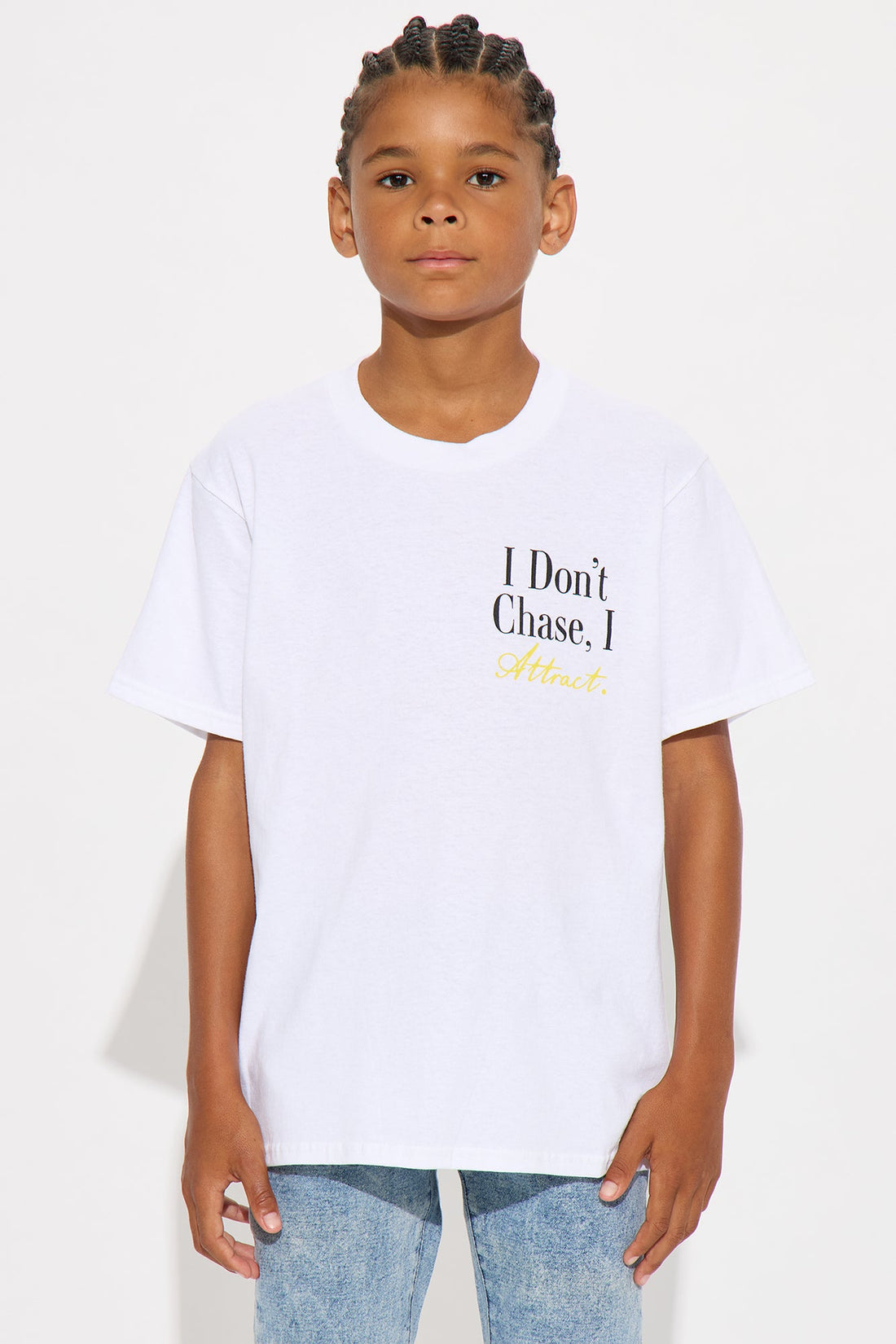 Mini I Attract Oversized Short Sleeve Tee - White