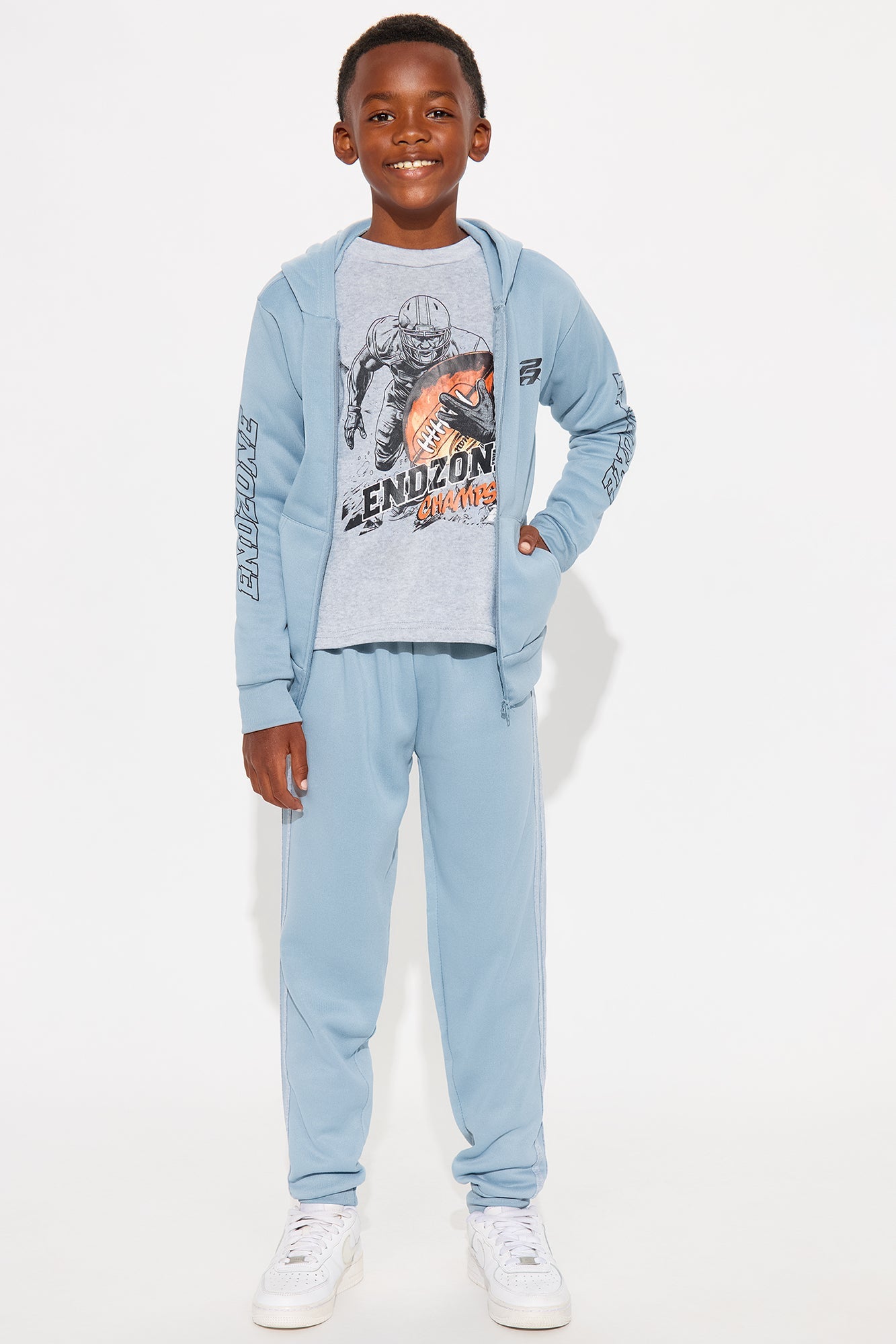 Mini Endzone Champs 3 Piece Jogger Pant Set - Blue/combo