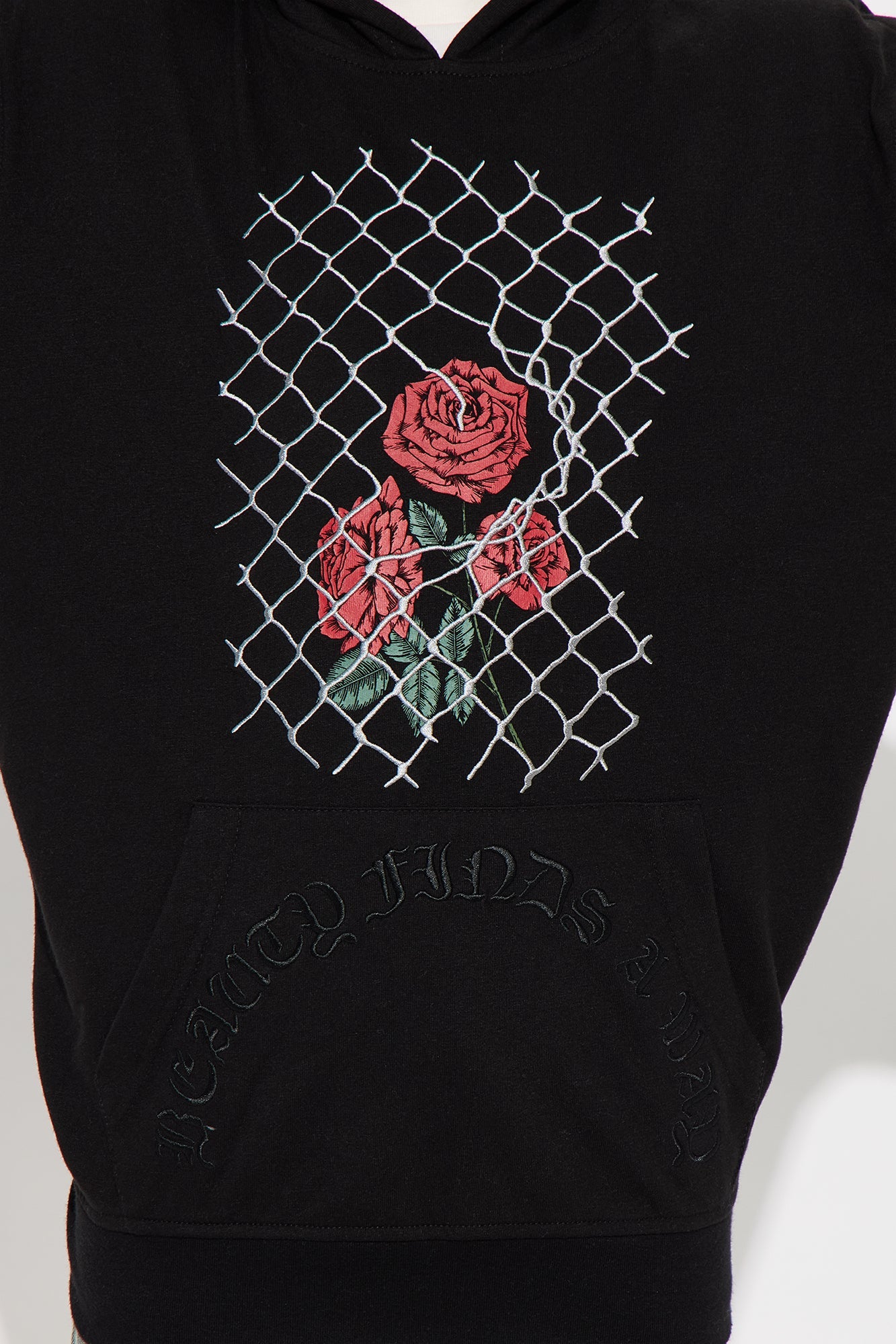 Mini Graphic Hooded Twofer Shirt - Black