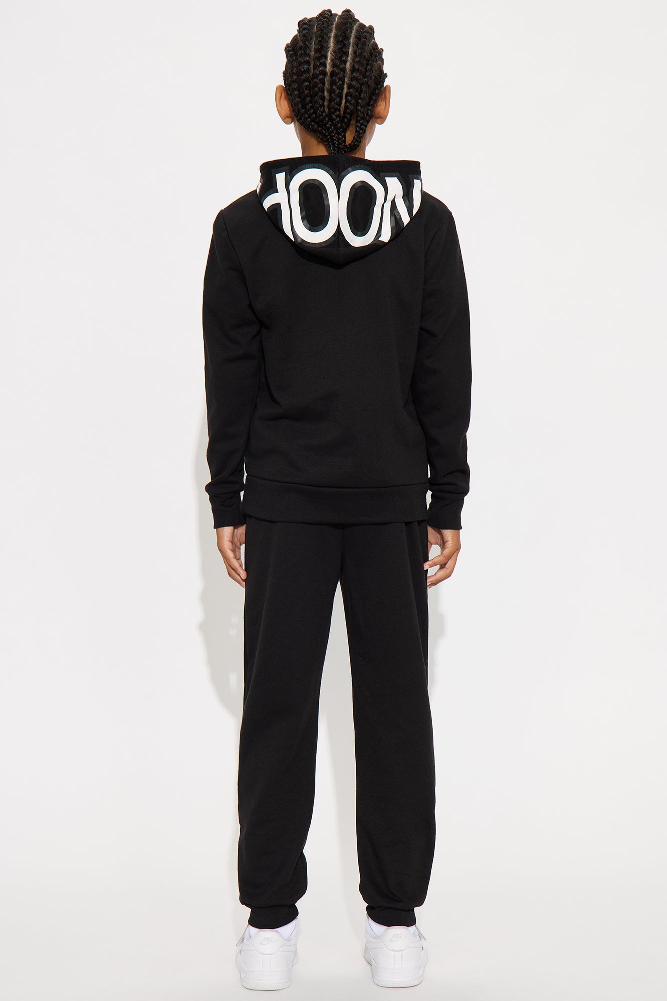 Mini Snoopy Hoodie And Jogger Pant Set - Black