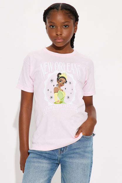 Mini Princess Tiana New Orleans Short Sleeve Tee - Light Pink