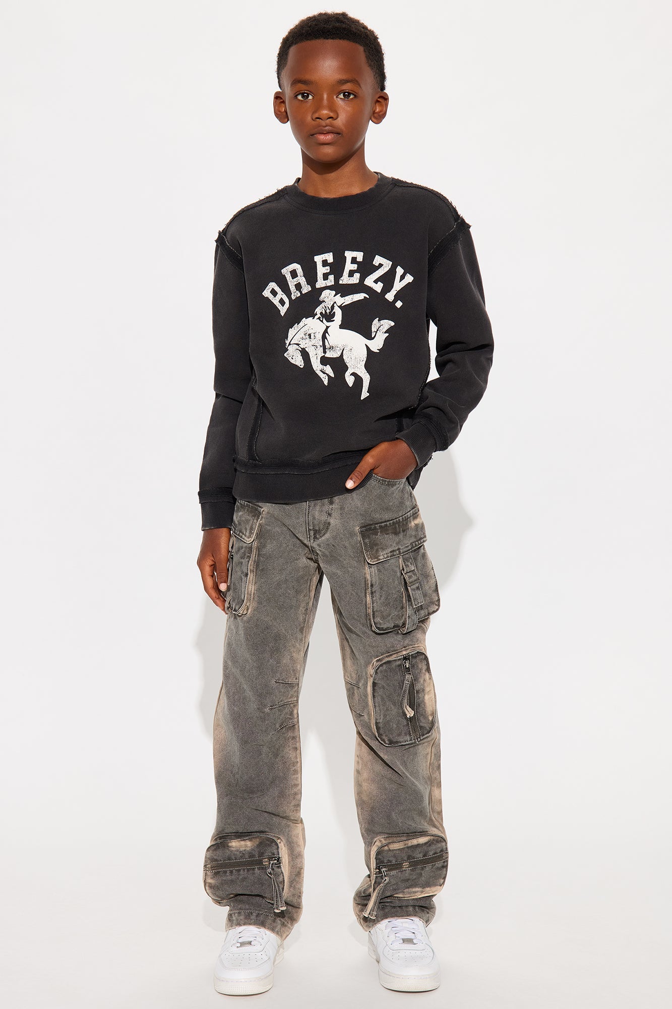 Mini Baggy Go Now Cargo Pant - Grey