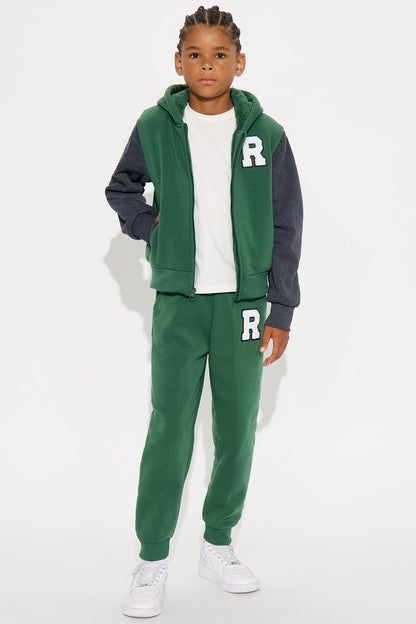 Mini Ridah Matching Pant Set - Hunter Green