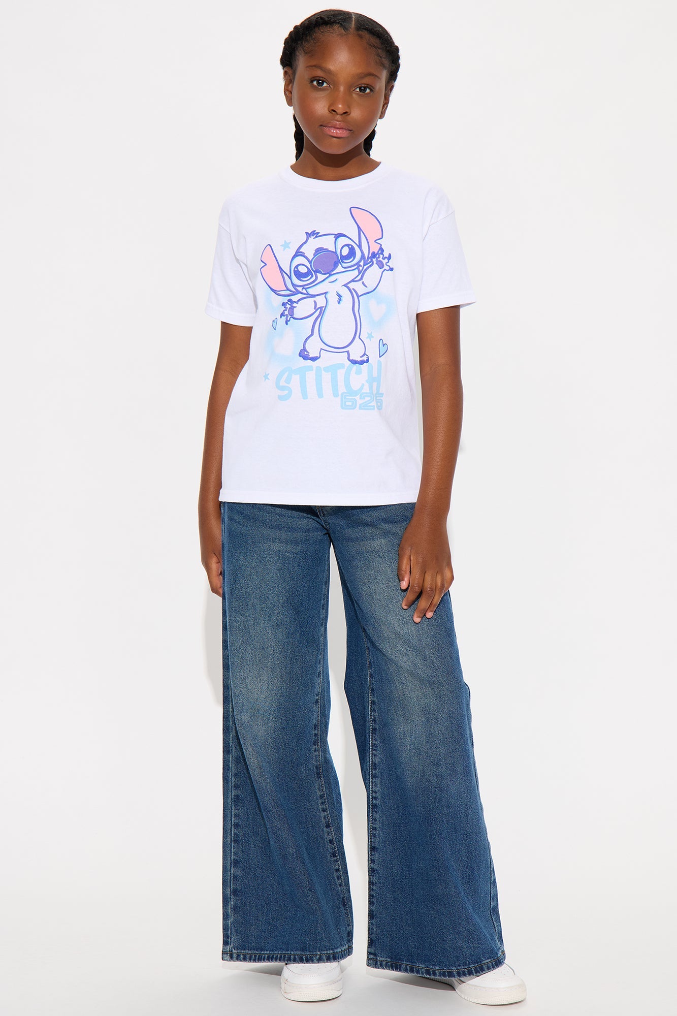 Mini Stitch 626 Airbrush Short Sleeve Tee - White