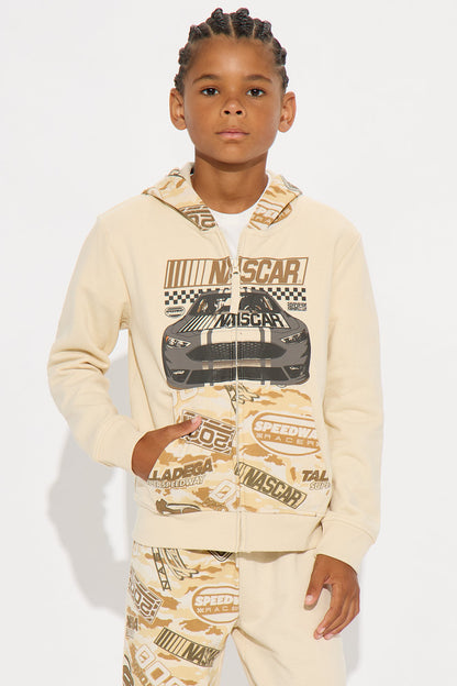 Mini Nascar Camo Jogger Pant Set - Natural