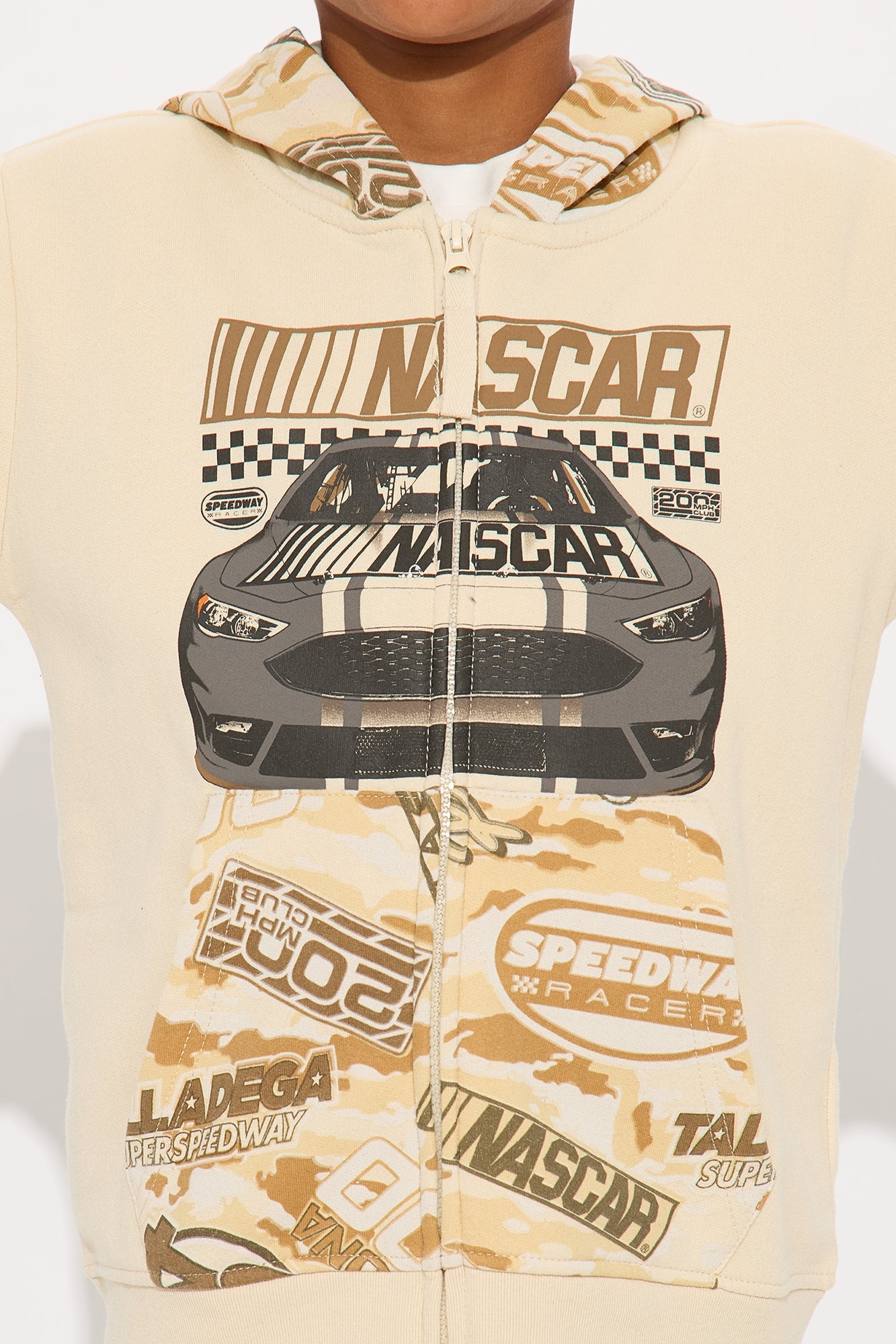Mini Nascar Camo Jogger Pant Set - Natural