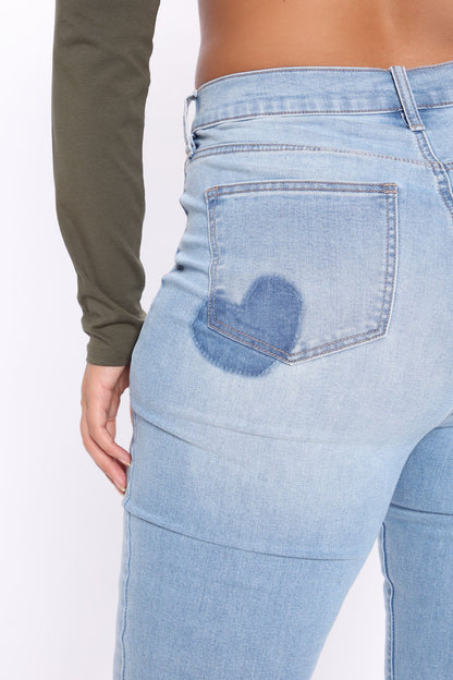 Dare To Flare Jeans - Medium Blue Wash