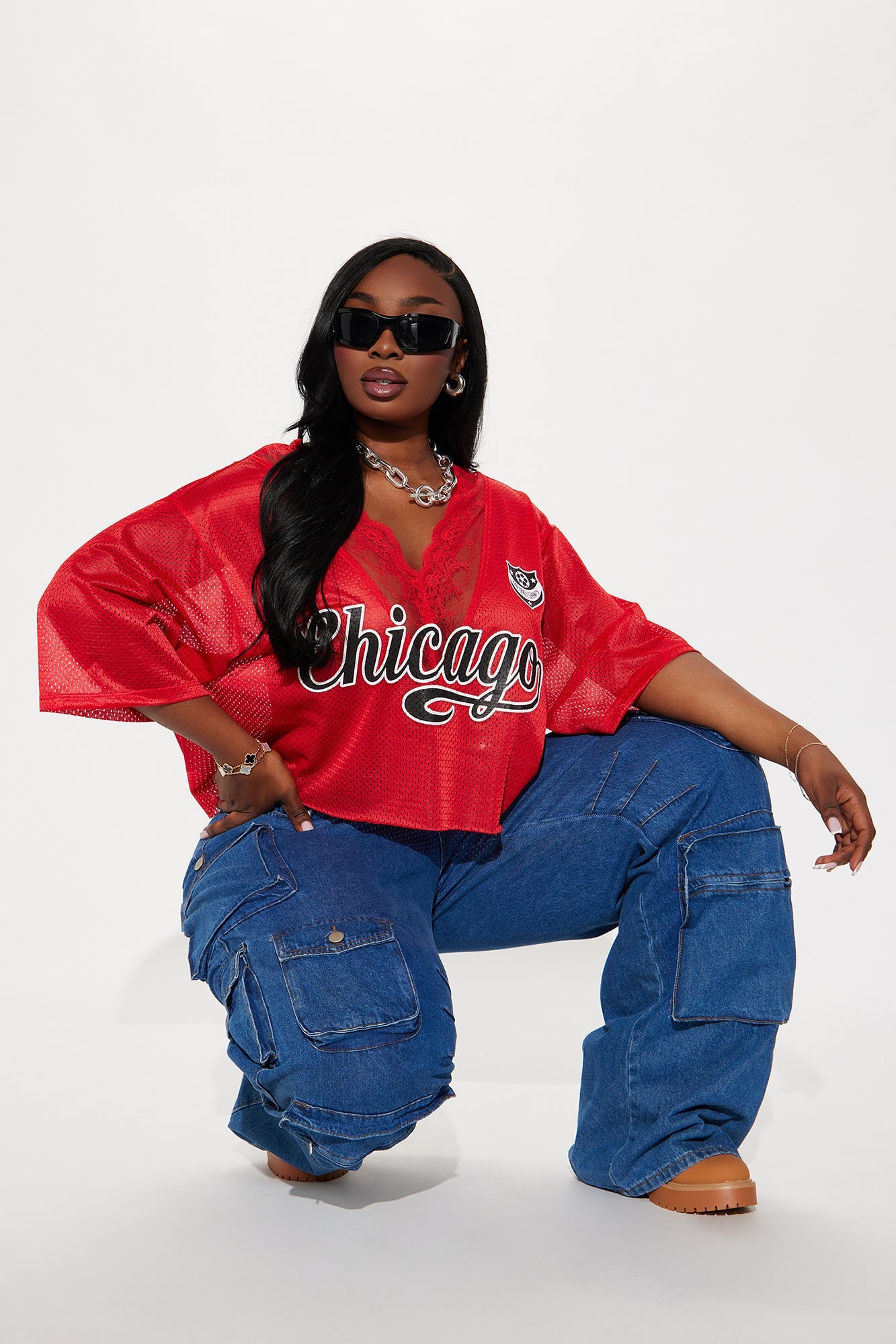 Chi Town Jersey Tee - Red/Black