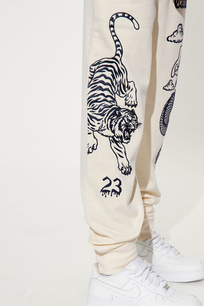Mini California Warriors Fleece Jogger Pant - Sand