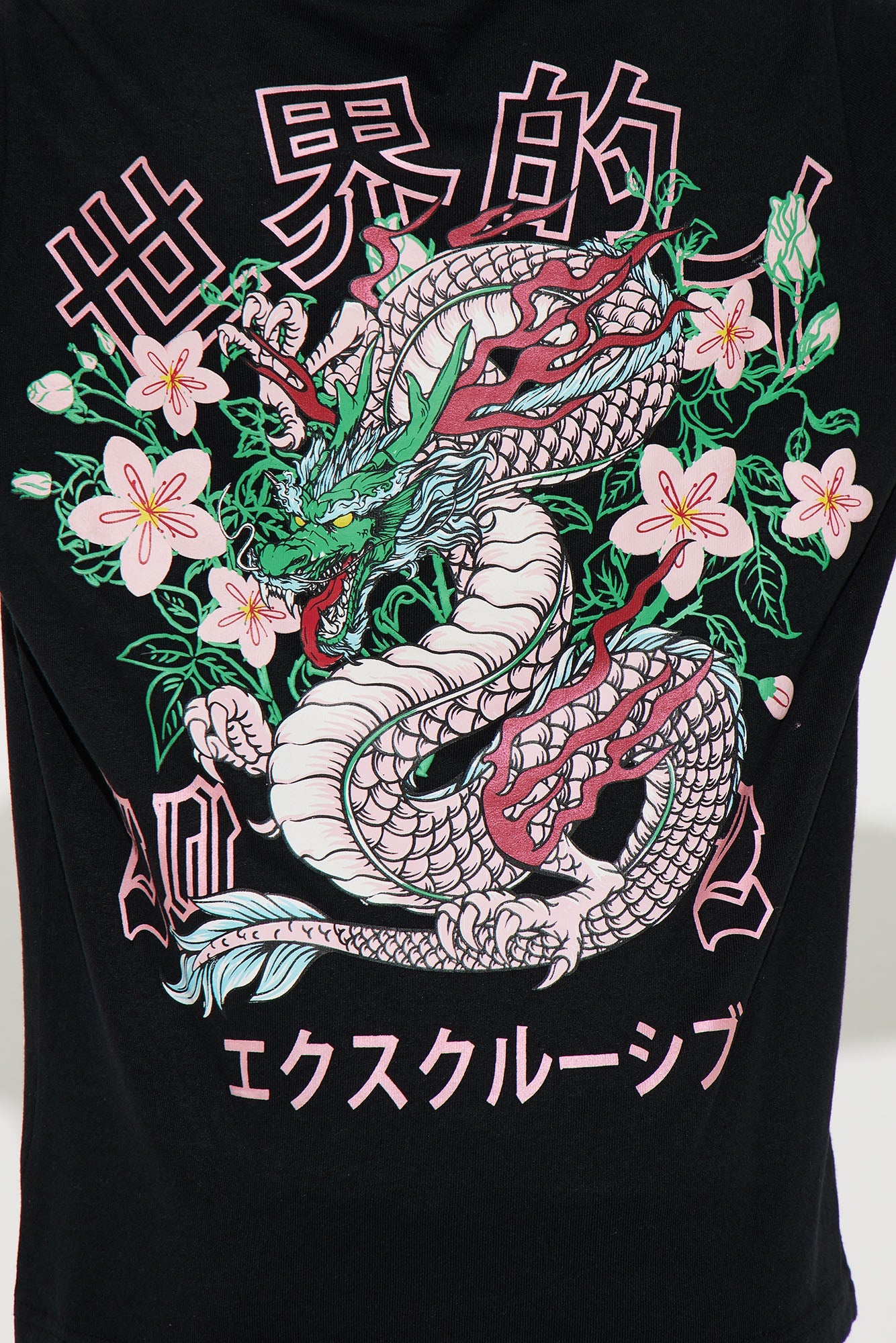 Mini Year Of The Dragon Print Long Sleeve Tee - Black