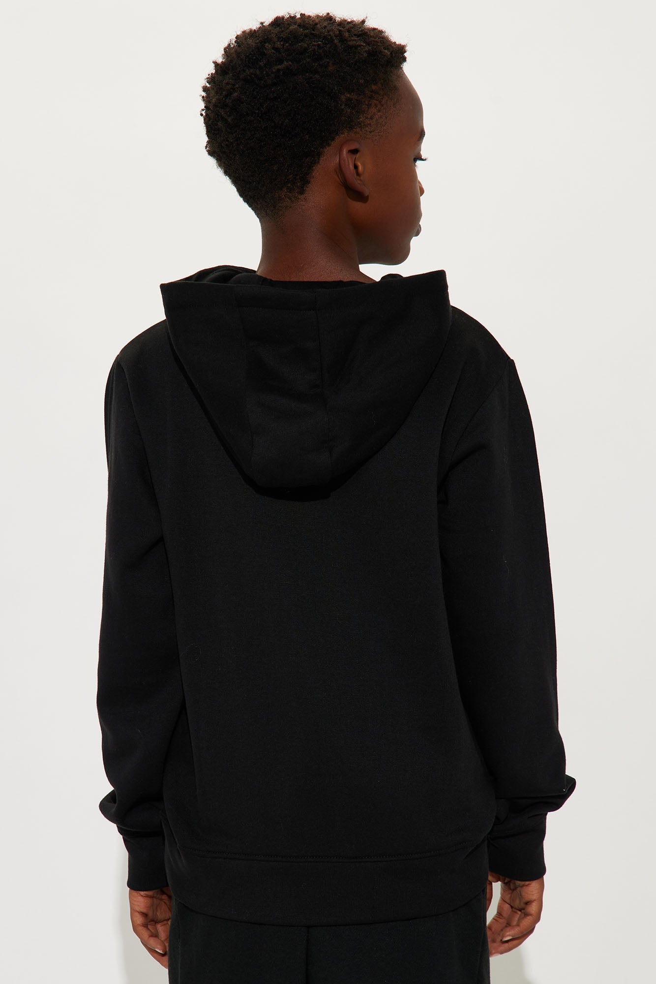 Mini Built Different Patch Fleece Hoodie - Black