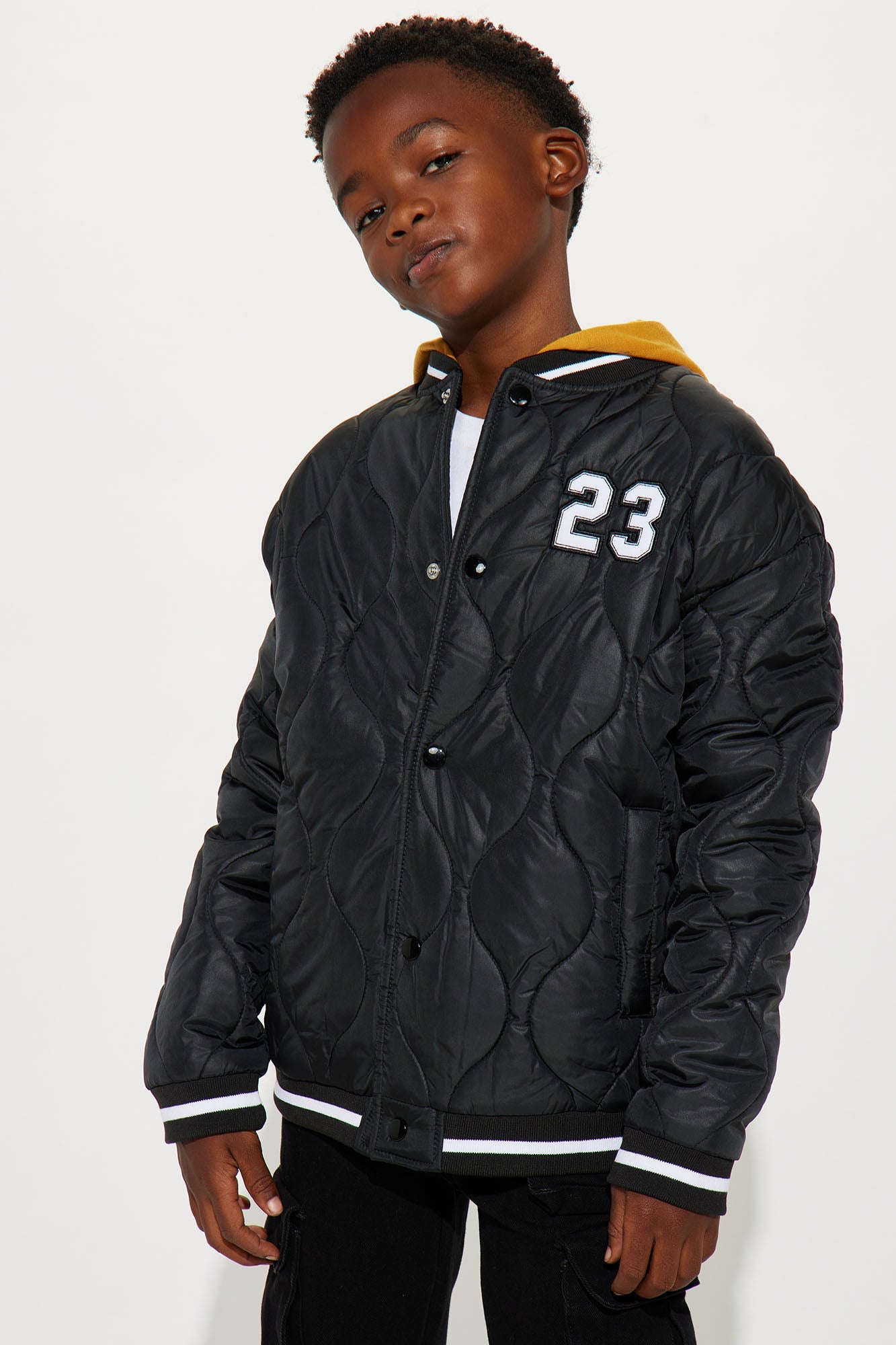 Mini Rep Number 23 Quilted Puffer Jacket - Black