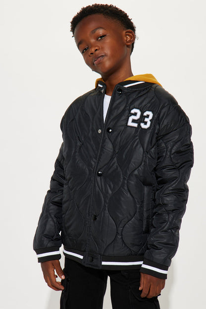 Mini Rep Number 23 Quilted Puffer Jacket - Black