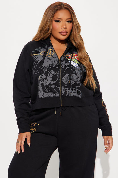 Ed Hardy Dreams Pant Set - Black