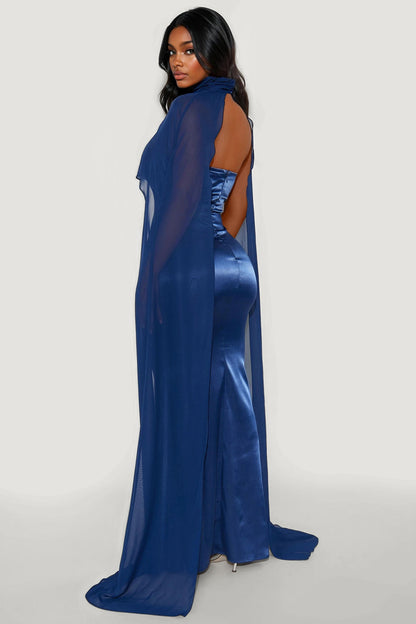 Take That Satin Gown - Navy