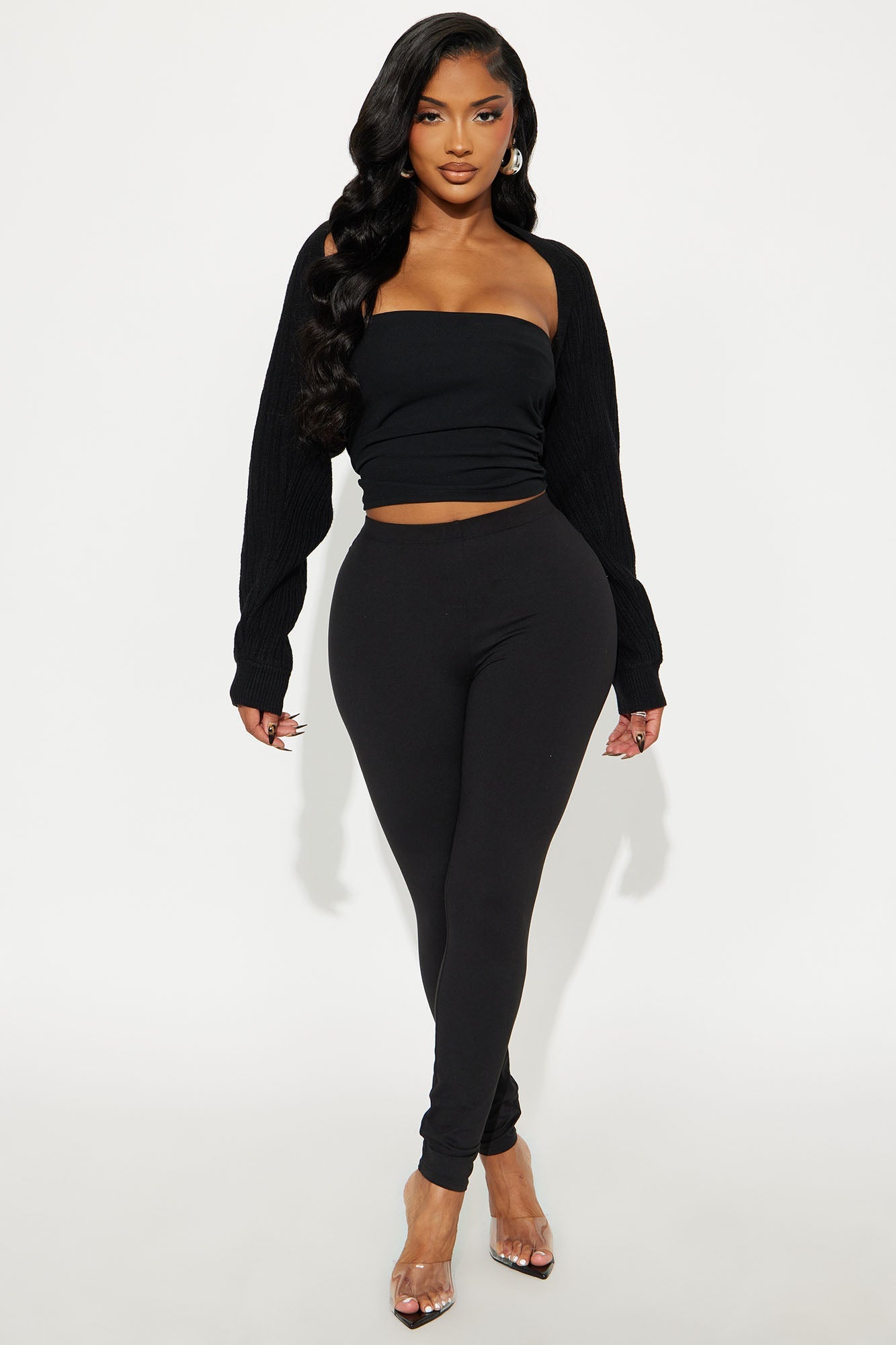 No Promises Bolero Sweater - Black