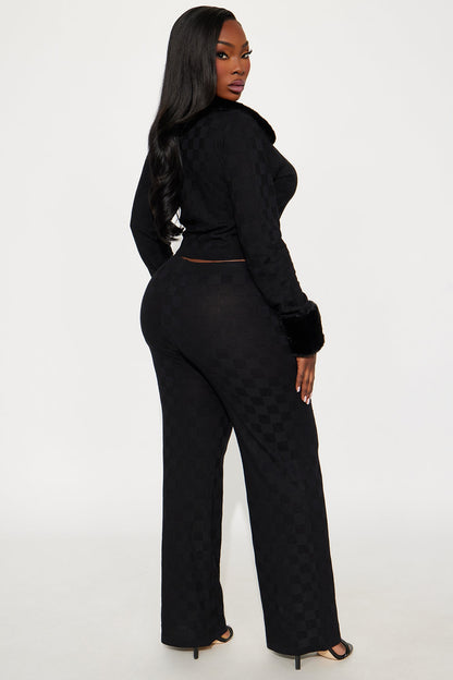 Cuffing Season Sweater Pant Set - Black