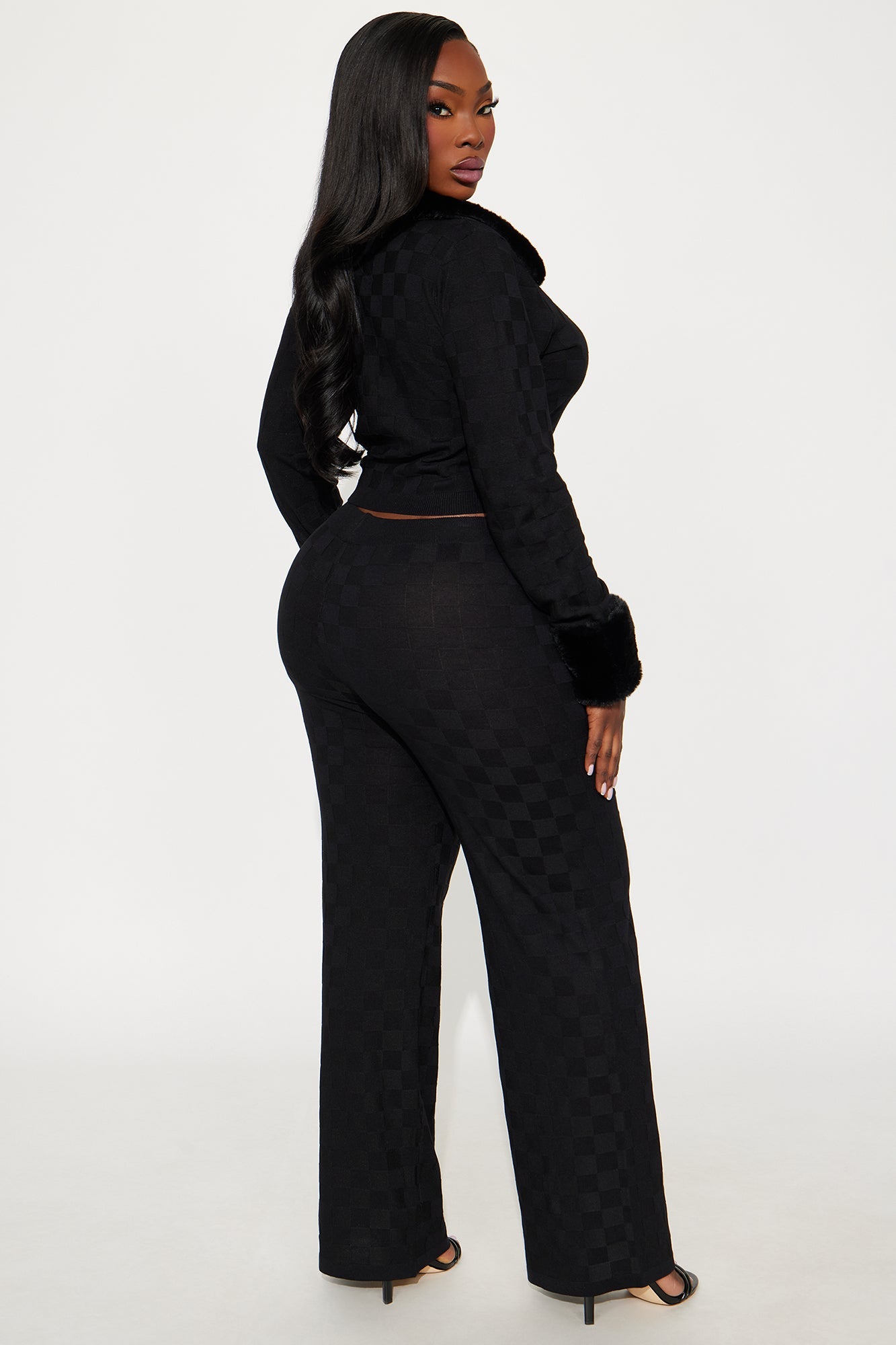 Cuffing Season Sweater Pant Set - Black