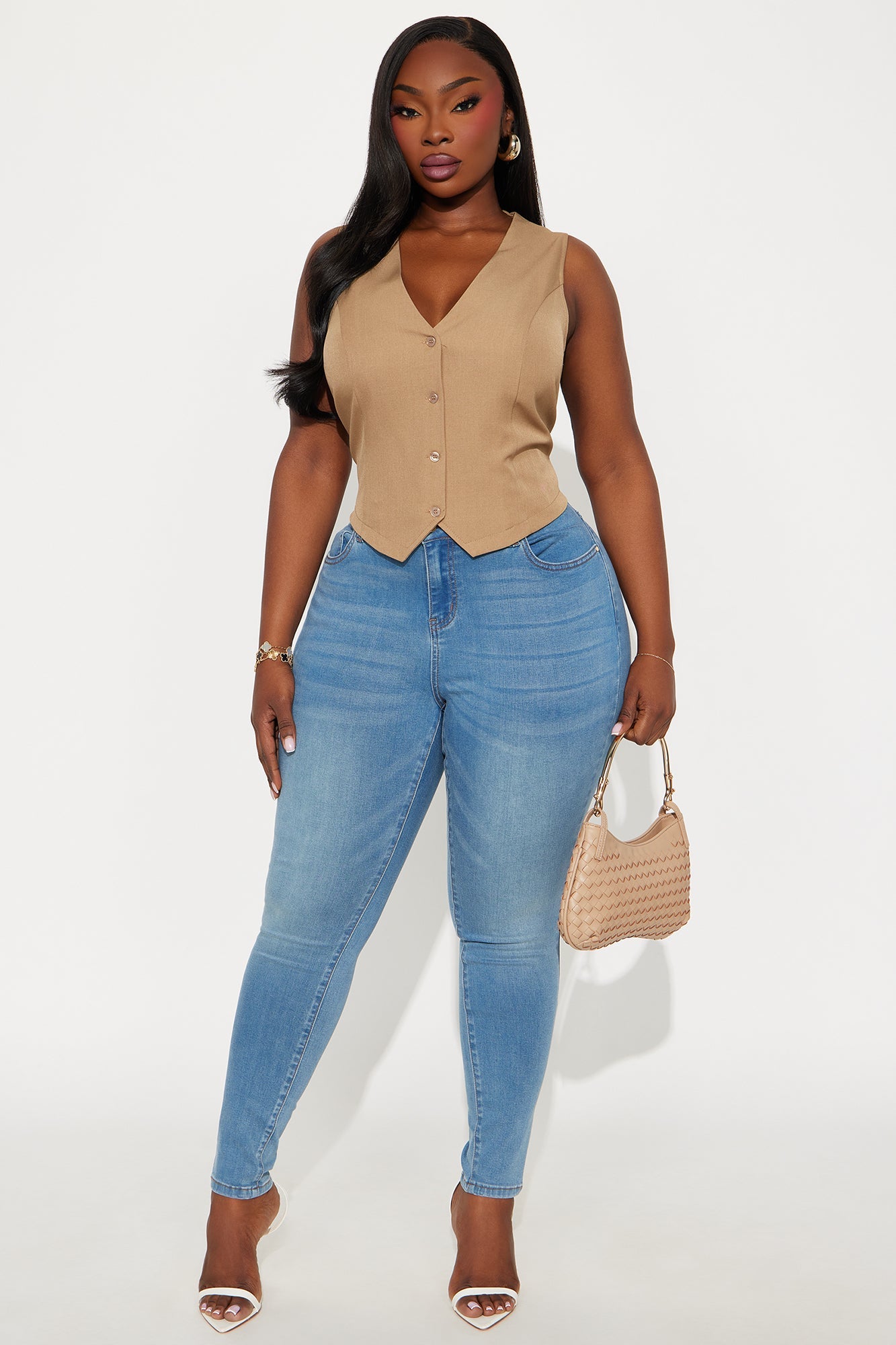 The Giselle Vest - Taupe