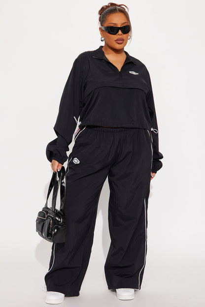 Bella Windbreaker Pant Set - Black