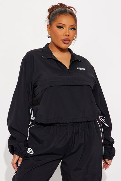 Bella Windbreaker Pant Set - Black