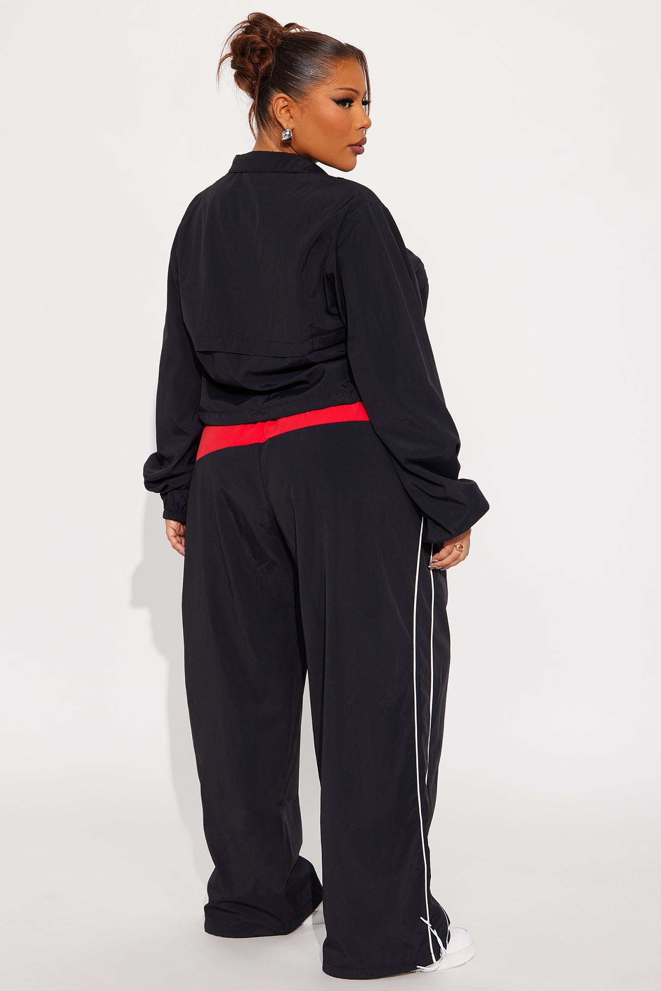 Bella Windbreaker Pant Set - Black